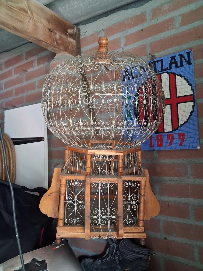 Vintage vogelkooien, Dieren en Toebehoren, Vogels | Hokken en Kooien, Ophalen of Verzenden, Zo goed als nieuw, Hout, Vogelkooi