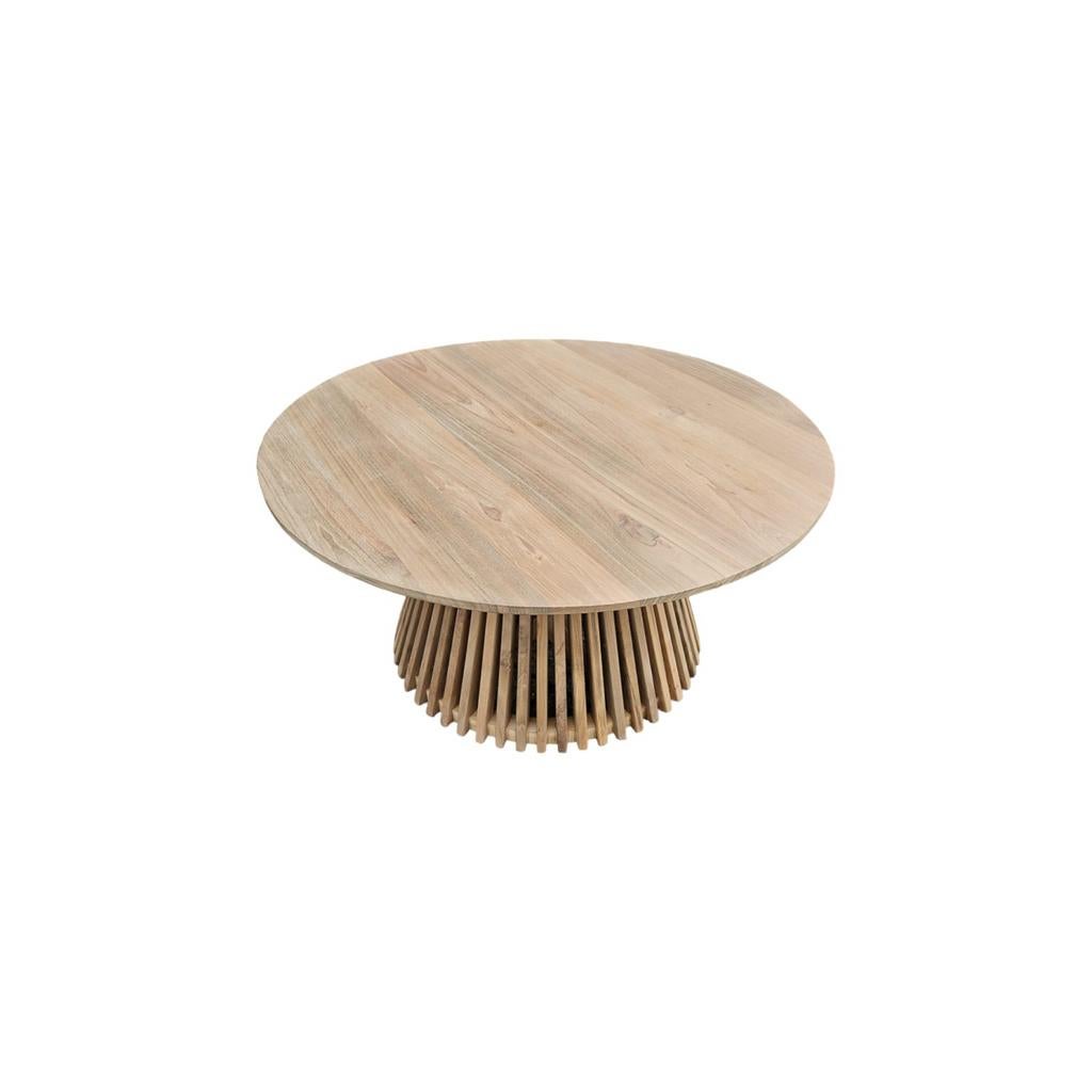 Teakhouten salontafel rond (magazijn uitverkoop), Ophalen, 50 tot 100 cm, Tijdloos Aziatisch, Nieuw