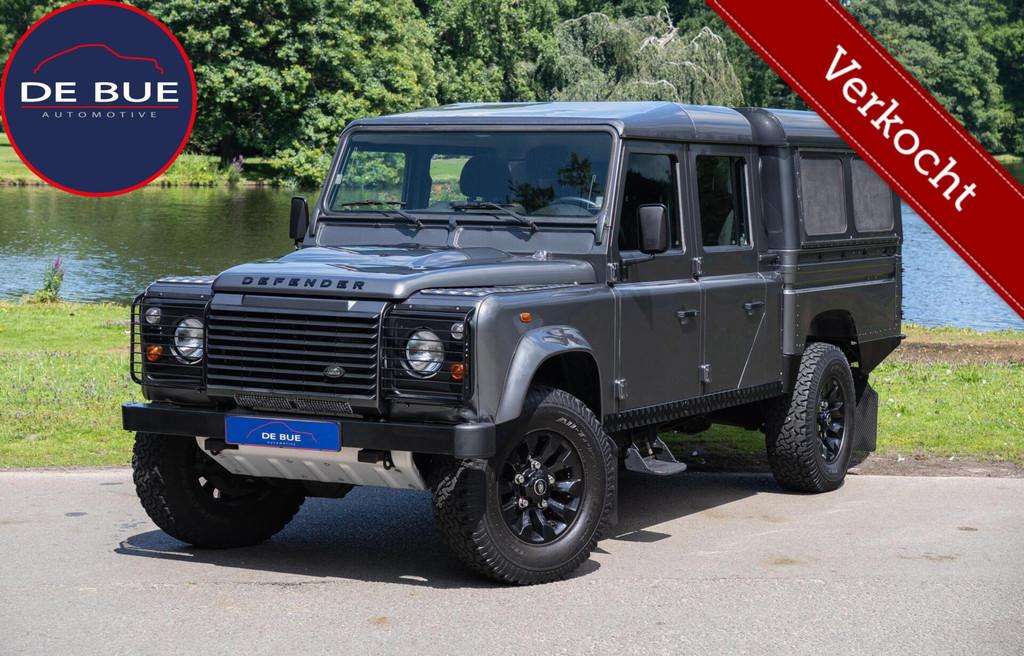 Land Rover Defender 2.2 D 130" S|Crew Cab|Org NL|1 Eig|BTW|E, Auto's, Euro 5, Gebruikt, Zwart, 4 cilinders
