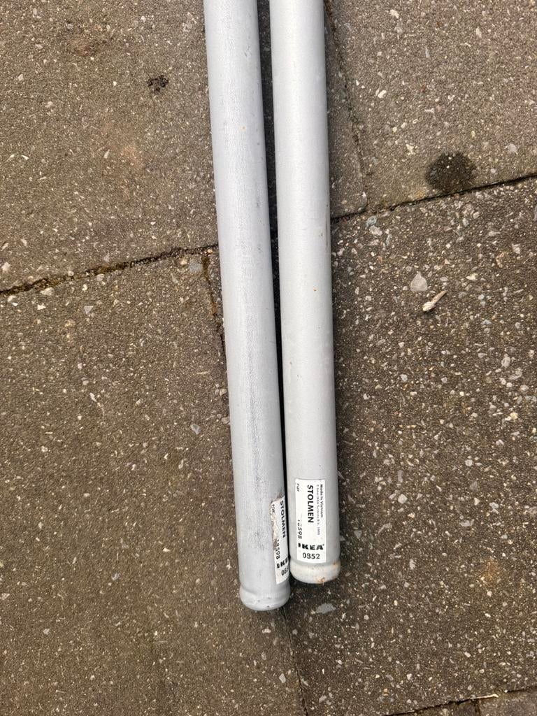 stolmen ikea rails voor kledingkast 2 stuks, Ophalen, Zo goed als nieuw, Minder dan 50 watt