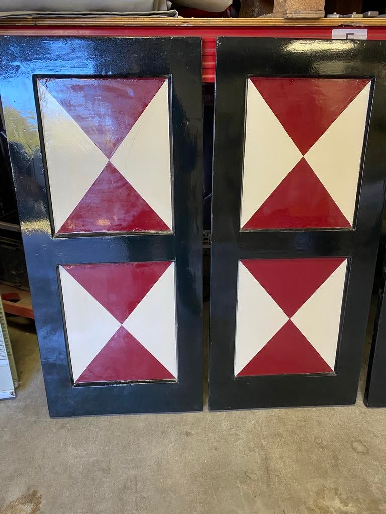 Set van 4 houten boerderij luiken / decoratieve panelen, Ophalen, Gebruikt, Hout, Meerkleurig