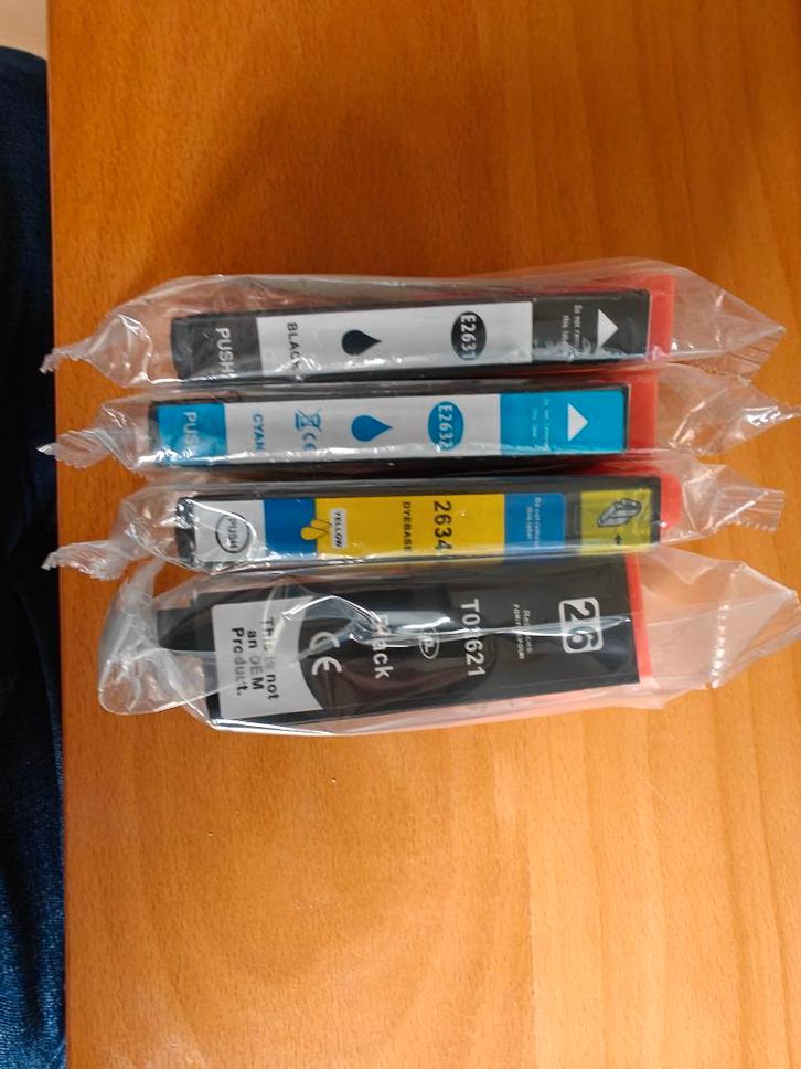 4 Inktpatronen voor Epson printer, Computers en Software, Printerbenodigdheden, Nieuw, Cartridge, Ophalen