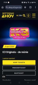 2 tickets K3 originals de Reünie in Ahoy, Twee personen