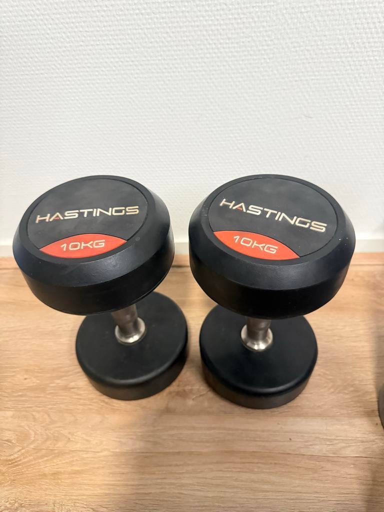 Hastings Professionele Dumbbells 10 kg, Ophalen, Zo goed als nieuw, Armen, Dumbbell