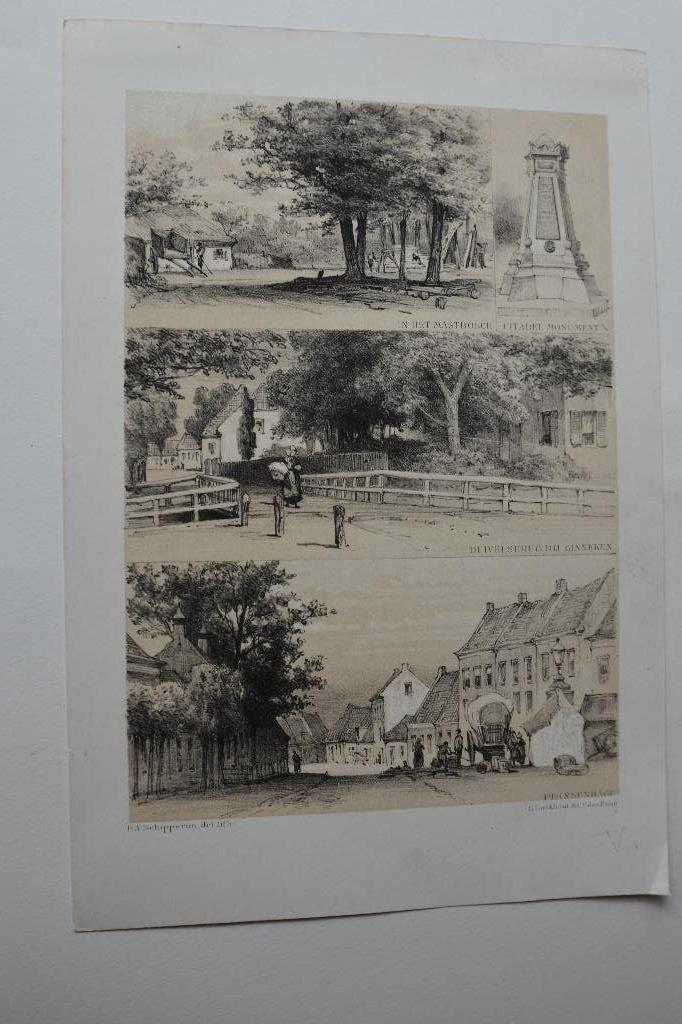 GINNEKEN PRINSENHAGE BREDA Litho J. Craandijk Schipperus G79, Antiek en Kunst, Verzenden