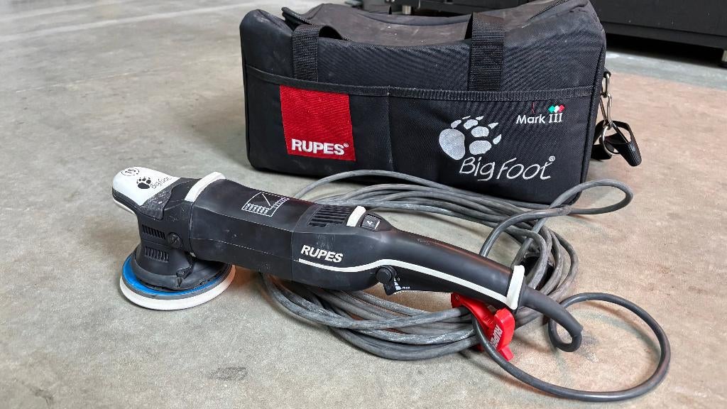 Rupes BigFoot LHR15 Mark III Polijstmachine, Ophalen, Gebruikt, Minder dan 600 watt, Excentrische schuurmachine