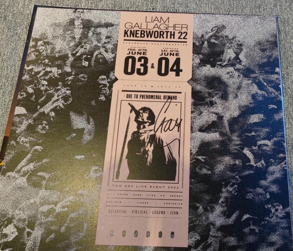 Liam Gallagher print gesigneerd | signed, Ophalen, Poster, Artwork of Schilderij, Gesigneerd