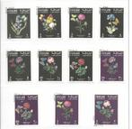 Sharjah 364A-374A serie zegels bloemen vlinders 1967, Verzenden, Gestempeld, Dier of Natuur