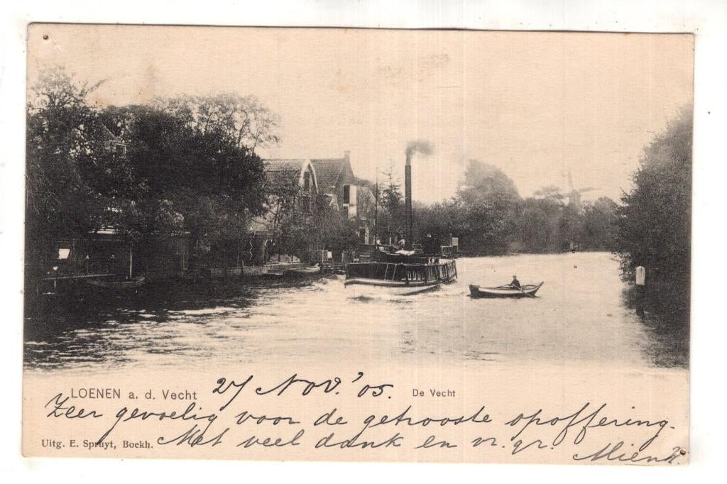 Loenen aan de Vecht Veerdienst  1906 Uitg. E. Spruyt, Verzenden, Voor 1920, Gelopen, Utrecht