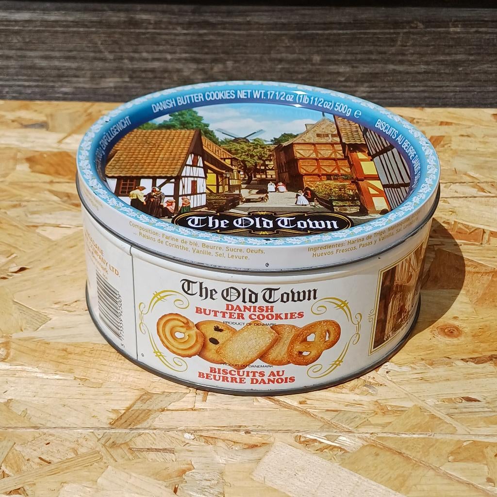 Danish butter cookies blik The old town, Verzamelen, Blikken, Ophalen of Verzenden, Gebruikt, Koek(jes), Overige merken