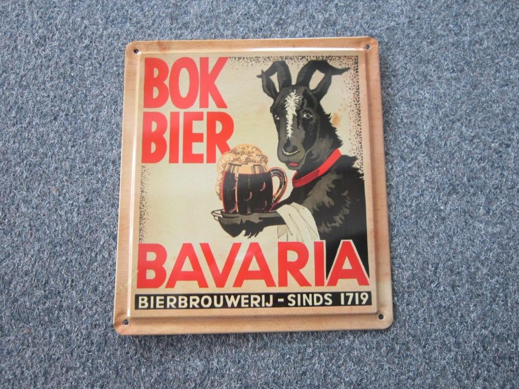 BAVARIA BIER BLIKKEN RECLAMEBORD, Verzamelen, Ophalen, Nieuw, Reclamebord, Plaat of Schild, Bavaria