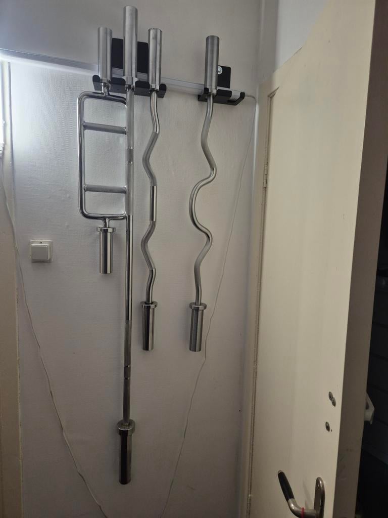 Halterstang 4x, Sport en Fitness, Fitnessmaterialen, Ophalen