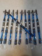 Partij van 10 blauwe telescoop werphengels 1 80m 25gr, Molen, Nieuw, Ophalen of Verzenden, Kamasaki