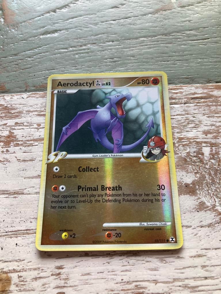 Pokemon kaart Aerodactyl Reverse Holo, Ophalen of Verzenden, Zo goed als nieuw