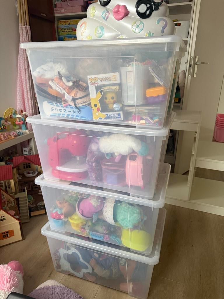 opbergdozen met heel veel leuk meiden speelgoed, Ophalen, Zo goed als nieuw, Meisje