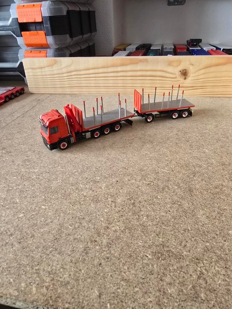 1318 mb actros mp3 wisselbak wagen eigenbouw, Ophalen of Verzenden, Zo goed als nieuw, Bus of Vrachtwagen, Herpa