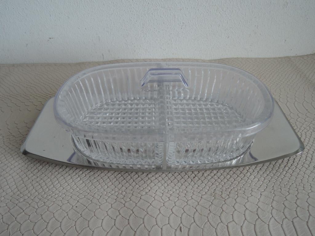 Ouderwets tafelsetje, Ophalen of Verzenden, Overige stijlen, Glas, Schaal of Schalen