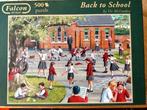 Falcon  Legpuzzel 'Back to School' 500 stukjes, Ophalen of Verzenden, 500 t/m 1500 stukjes, Zo goed als nieuw, Legpuzzel