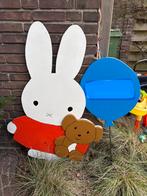 Geboortebord Nijntje met beer en blauwe ballon, Ophalen of Verzenden