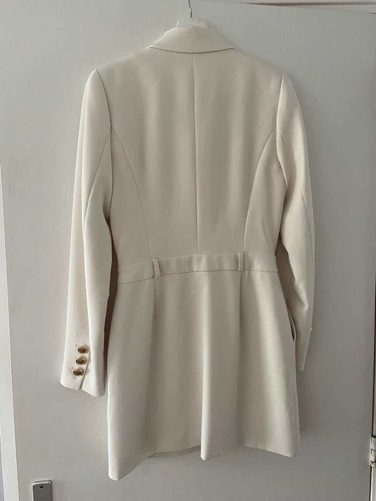 Nikkie blazerjurk maat 36 (S) in gebroken wit, Wit, Ophalen of Verzenden, Zo goed als nieuw, Maat 36 (S)