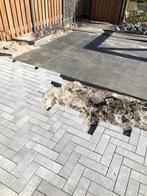 Keramische tegels (geoceramica) 80x80 en witte klinkers, Tuin en Terras, Ophalen, Gebruikt, Keramiek, 10 m² of meer