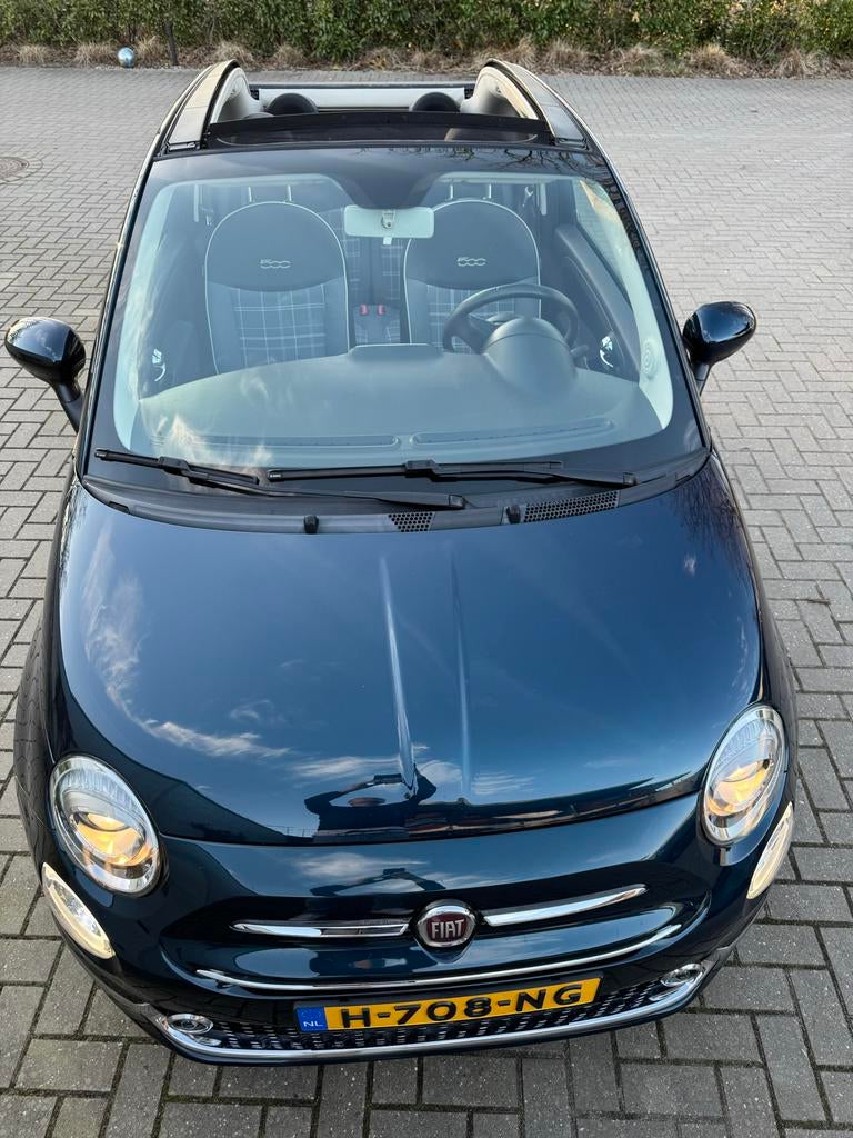 Fiat 500 1.2 69pk Start & Stop Dualogic 2019 Blauw, Stof, 1242 cc, 4 cilinders, Particulier