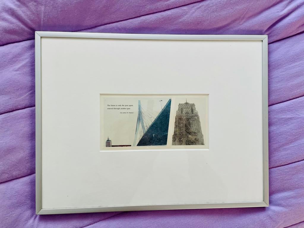 Rotterdam prent in zilveren lijst, Ophalen of Verzenden