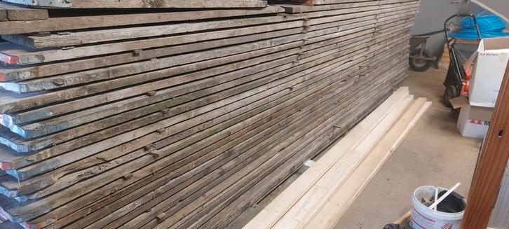 Steigerplanken 5 meter - Gebruikt, Doe-het-zelf en Verbouw, Steigers, Gebruikt, Overige typen, 5 meter of hoger, Ophalen
