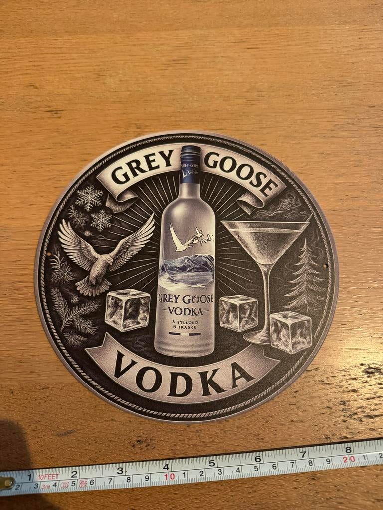 Metalen Wandbord Grey Goose Vodka - Nieuw, 20x20 cm, Verzamelen, Ophalen of Verzenden, Nieuw