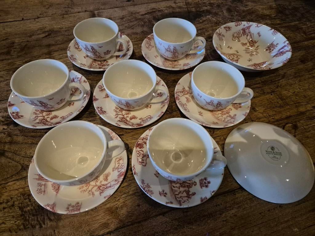 Woods & Sons servies, made in England, Ophalen, Aardewerk, Overige stijlen, Kop(pen) en/of Schotel(s)