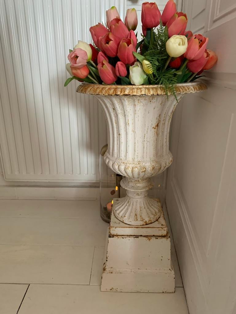 Gietijzeren pot met zuil, Antiek en Kunst, Ophalen