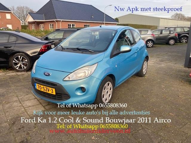 FORD Ka 1.2 69PK Cool &amp; Sound Nw Apk Steekproef, Auto's, Ford, Voorwielaandrijving, Stof, Gebruikt, 1242 cc