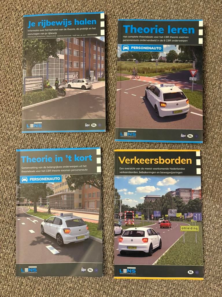 4 theorieboeken rijbewijs B (auto), Ophalen of Verzenden, Zo goed als nieuw, P. Somers; S. Greving, Nederlands