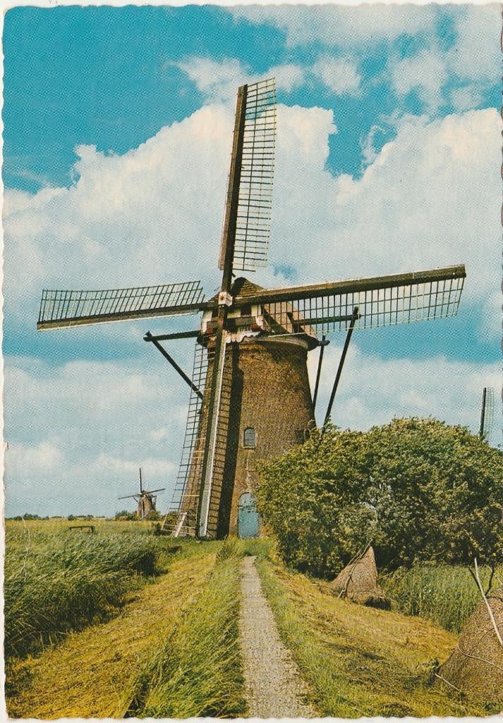 KINDERDIJK Watermolen, Verzenden, 1960 tot 1980, Ongelopen, Zuid-Holland