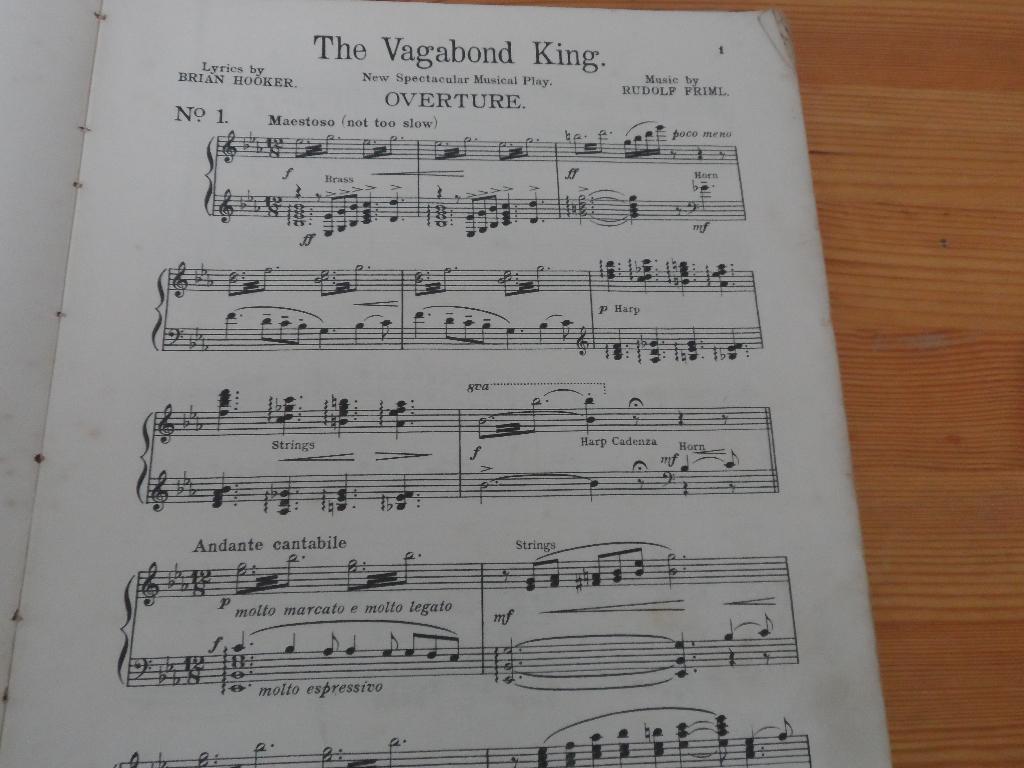 The vagabond king - rudolf friml, Zang, Gebruikt, Ophalen of Verzenden, Artiest of Componist