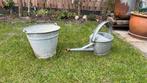 Zinken gieter en emmer te koop, Ophalen, Gebruikt, Metaal