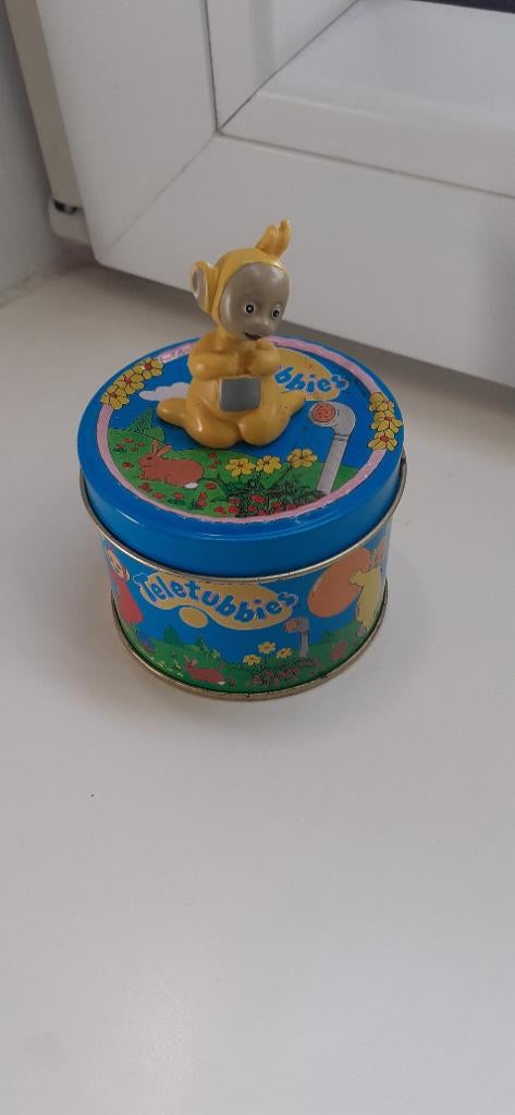 Teletubbies klein bewaar blikje, Ophalen of Verzenden, Gebruikt, Overige, Overige merken