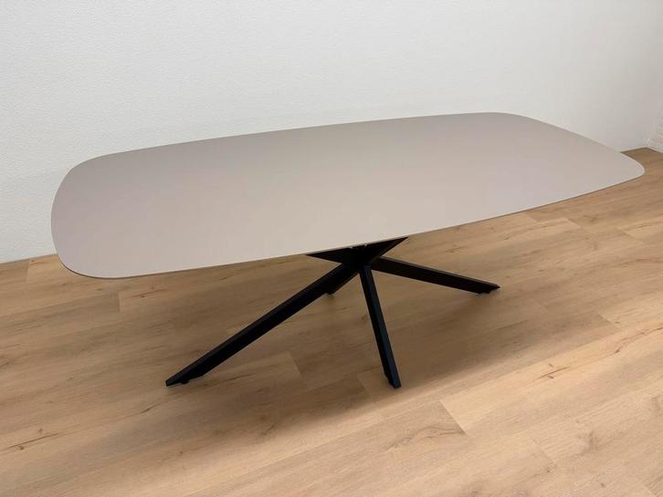 Deens ovale eetafel (s) HPL 200x100 - direct leverbaar, Huis en Inrichting, Tafels | Eettafels, Zo goed als nieuw, 100 tot 150 cm