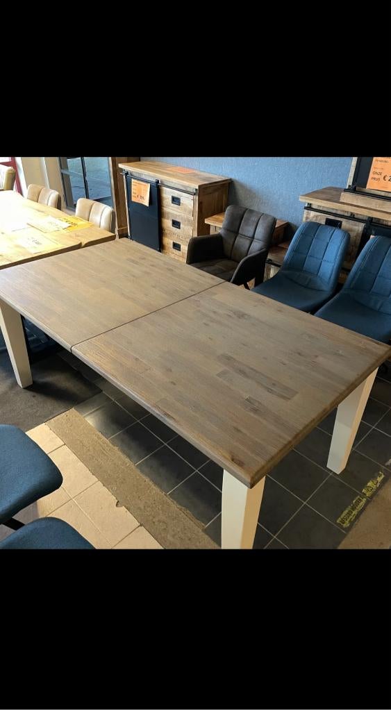 Acaciahouten uitschuiftafel, Ophalen, _, 200 cm of meer, _