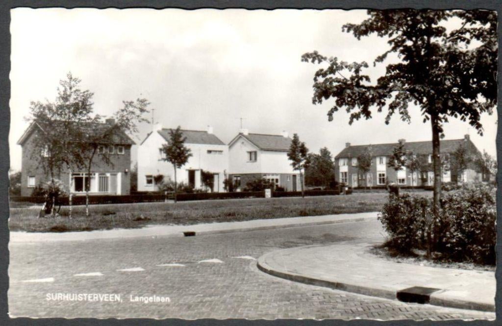 Oude Ansicht - Surhuisterveen Langelaan b - Frl., Verzamelen, Ansichtkaarten | Nederland, Ophalen of Verzenden, 1940 tot 1960