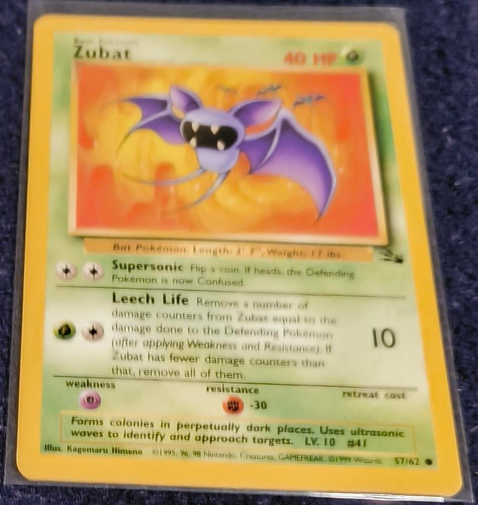 Zubat - Pokémon kaart, Ophalen of Verzenden, Gebruikt, Losse kaart