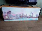 Schilderij van glas Brooklyn Bridge New York 160x60, Ophalen, 125 cm of meer, Zo goed als nieuw, Schilderij