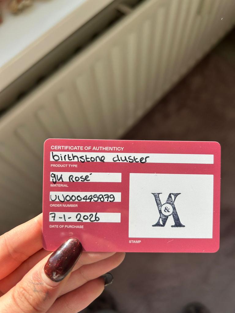 Vedder en Vedder ketting 9k rosé goud, Ophalen of Verzenden, Nieuw, Goud, Met edelsteen