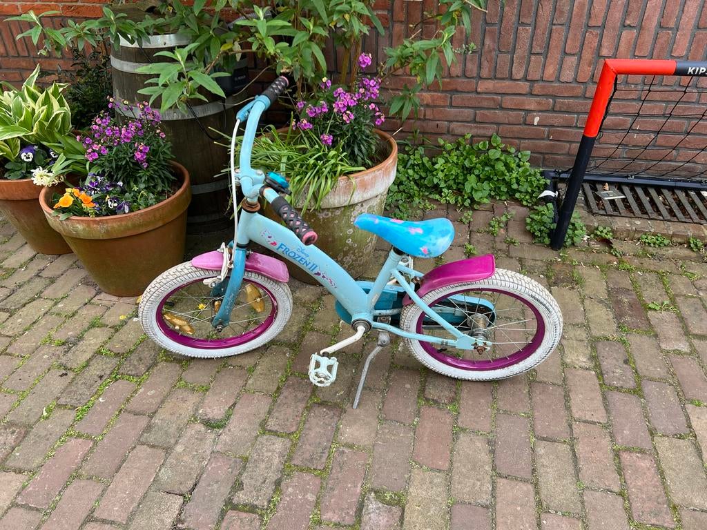 Kinderfiets 16 inch Frozen II, Fietsen en Brommers, Fietsen | Kinderfietsjes, Ophalen, Gebruikt, 16 tot 20 inch