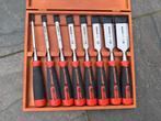 Bahco 424P Steekbeitelset 8-delig (6-38mm) in Houten Kist, Ophalen of Verzenden, Zo goed als nieuw