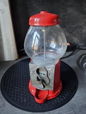 Vintage kauwgomballenautomaat van metaal en glazen bol, Ophalen of Verzenden, Zo goed als nieuw