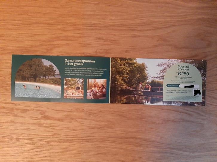 Zoekt u een Center Parcs kortingsbon, zoek niet verder., Tickets en Kaartjes, Kortingen en Cadeaubonnen, Bungalowpark, Kortingsbon