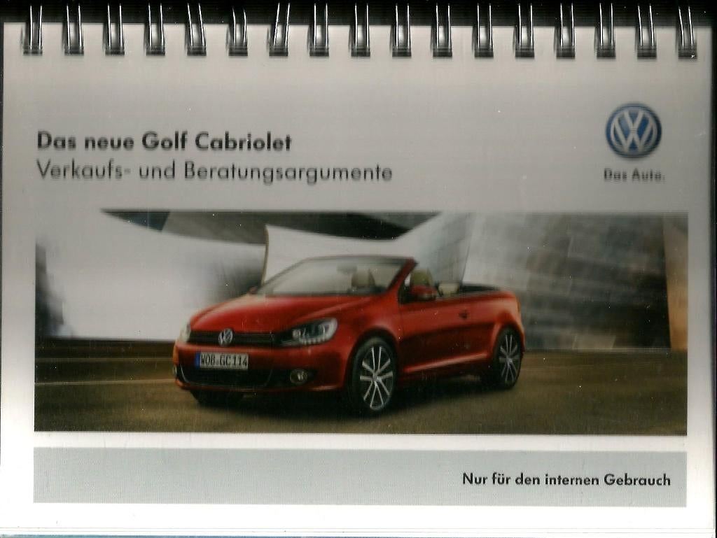 Volkswagen Golf 6 cabrio 2011 folder, Ophalen of Verzenden, Zo goed als nieuw, Volkswagen