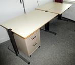bureau met werkstation en rolkast, Huis en Inrichting, Bureaus, Ophalen, In hoogte verstelbaar, Gebruikt