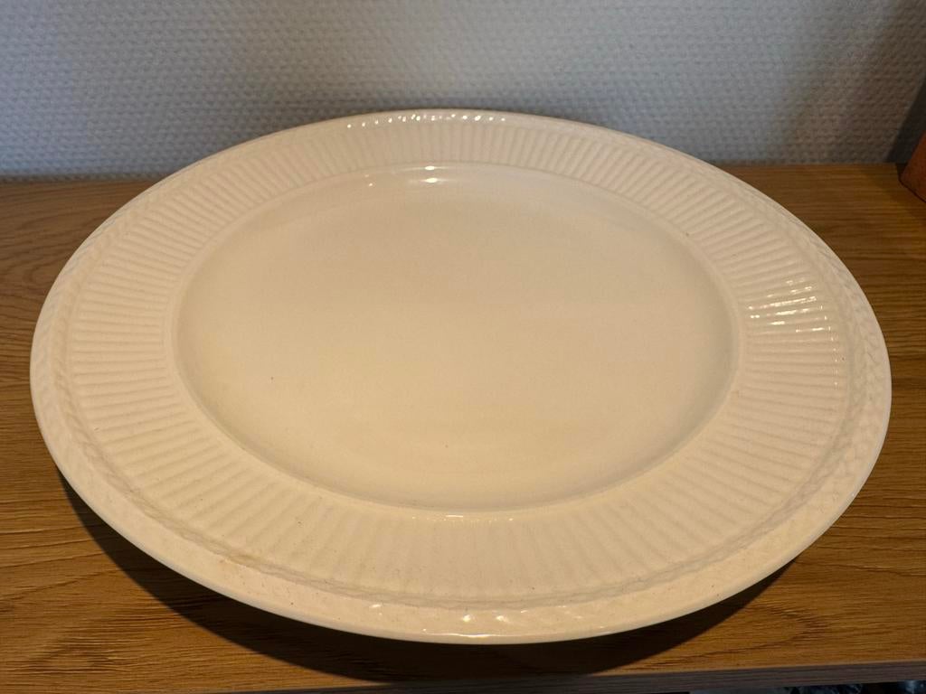 Wedgwood Etruria Barlaston EDME serveerschaal, wit, 33 cm, Ophalen of Verzenden